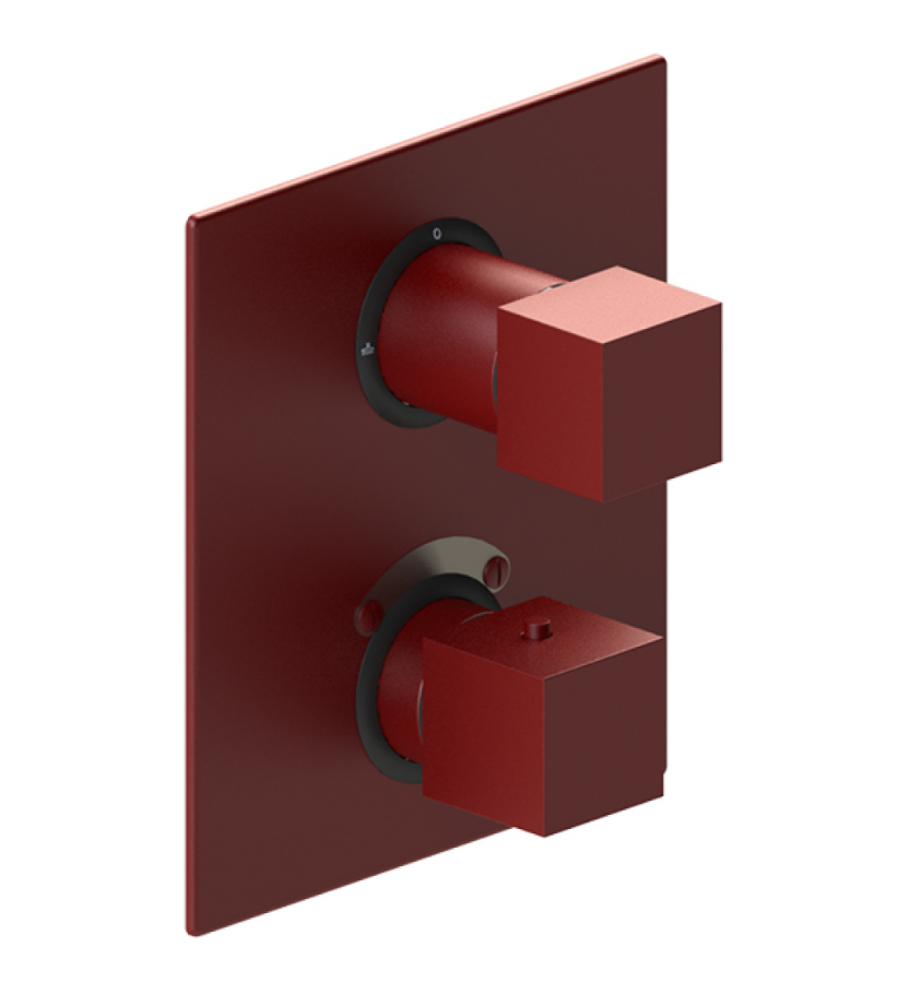 Rubinet T2QRSQ Temperature Control Valve With Stop Two Way Diverter With ShutOff, Trim Only