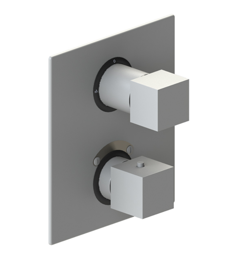 Rubinet T2QRSQ Temperature Control Valve With Stop Two Way Diverter With ShutOff, Trim Only