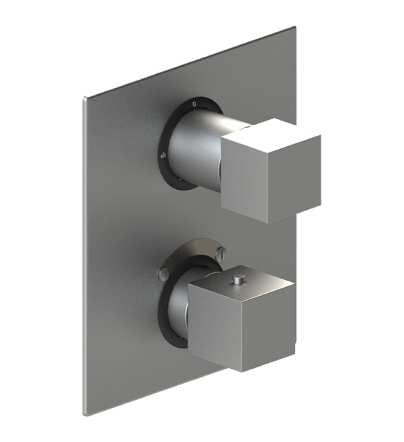 Rubinet T2QRSQ Temperature Control Valve With Stop Two Way Diverter With ShutOff, Trim Only