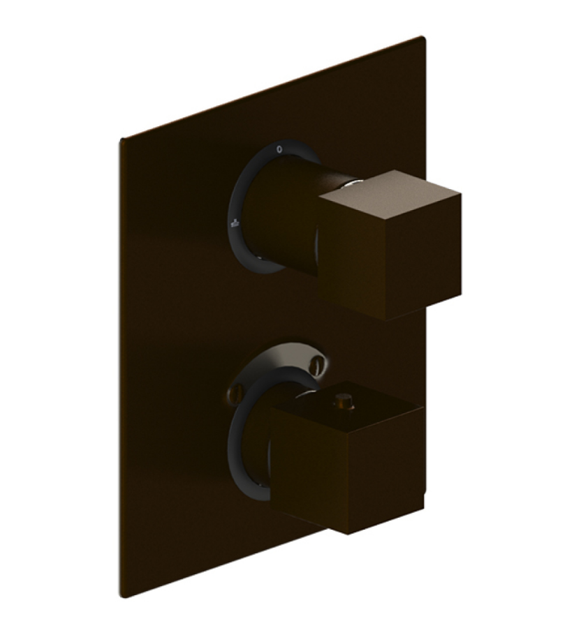Rubinet T2QRSQ Temperature Control Valve With Stop Two Way Diverter With ShutOff, Trim Only