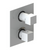 Rubinet T2QRSQ Temperature Control Valve With Stop Two Way Diverter With ShutOff, Trim Only