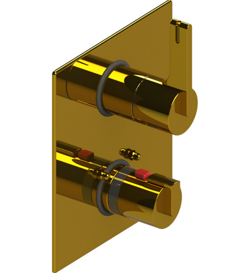 Rubinet T2QRTL Temperature Control Valve With Stop Two Way Diverter With ShutOff, Trim Only