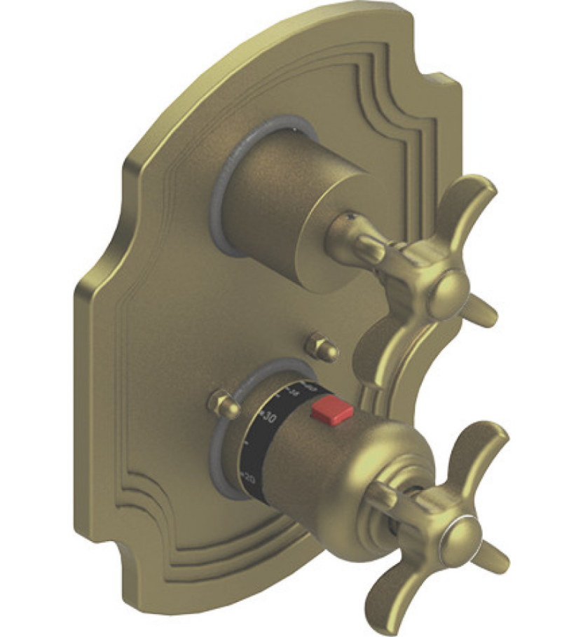 Rubinet T2QRVC Temperature Control Valve With Stop Two Way Diverter With ShutOff, Trim Only - Parent