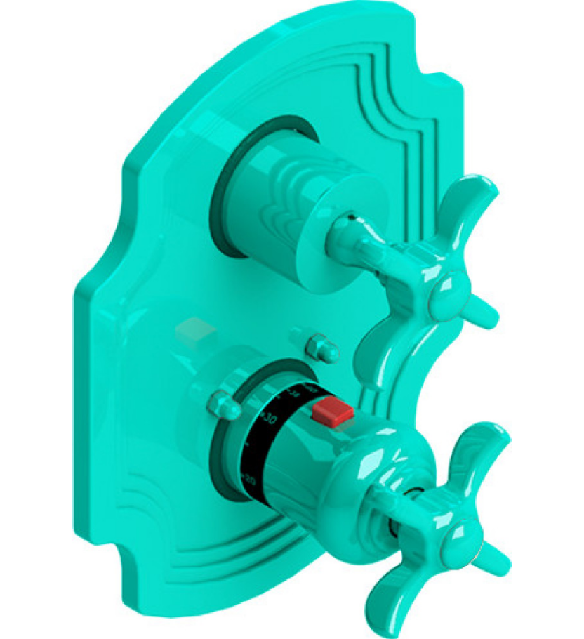 Rubinet T2QRVC Temperature Control Valve With Stop Two Way Diverter With ShutOff, Trim Only
