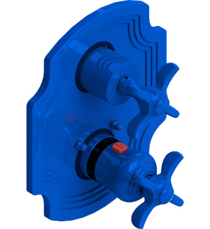 Rubinet T2QRVC Temperature Control Valve With Stop Two Way Diverter With ShutOff, Trim Only