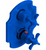 Rubinet T2QRVC Temperature Control Valve With Stop Two Way Diverter With ShutOff, Trim Only