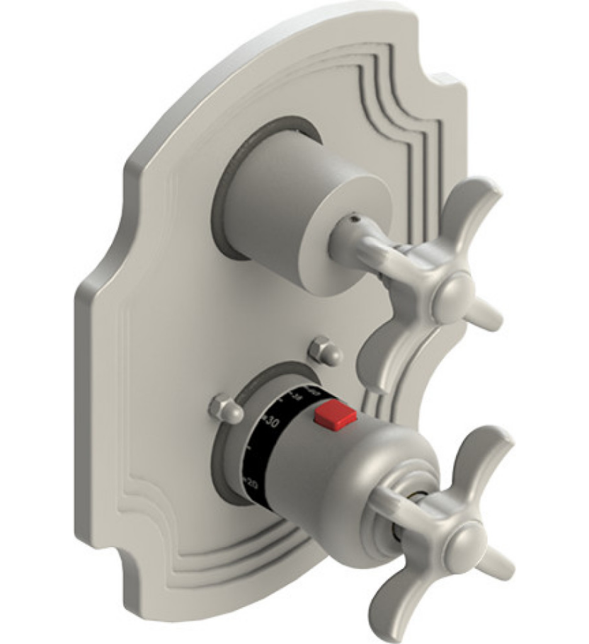 Rubinet T2QRVC Temperature Control Valve With Stop Two Way Diverter With ShutOff, Trim Only