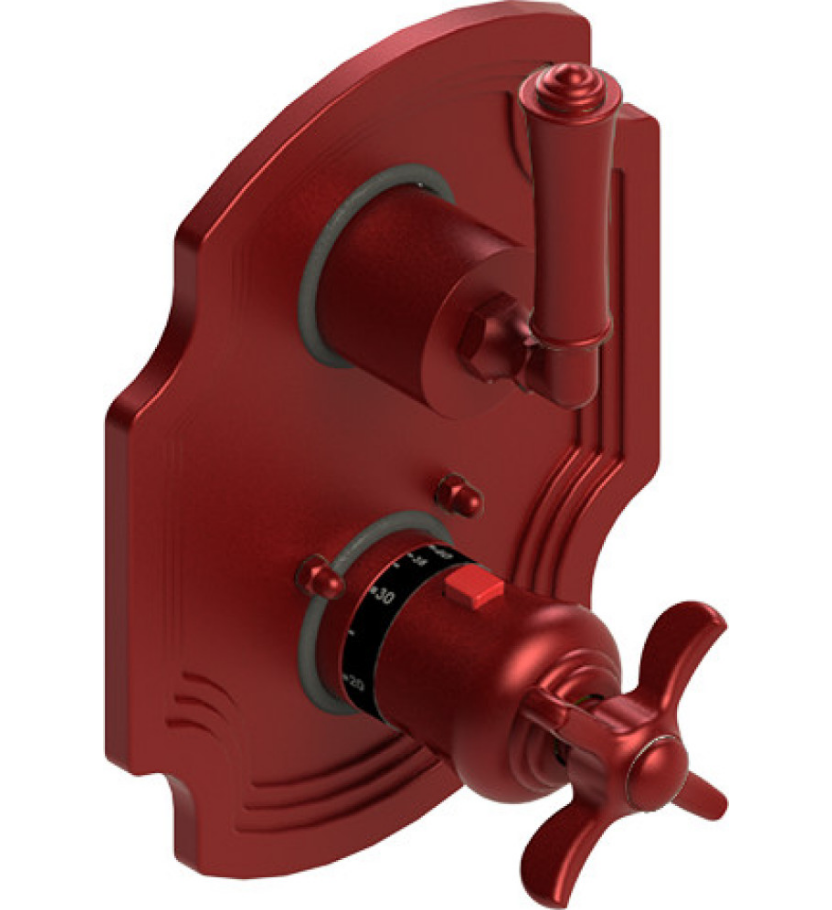 Rubinet T2QRVL Temperature Control Valve With Stop Two Way Diverter With ShutOff, Trim Only