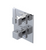 Rubinet T2RRSL Temperature Control Valve With Stop Two Way Diverter With ShutOff, PluOne Other Extra Volume Control, Trim Only