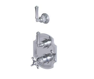 Rubinet T2RRVL Temperature Control Valve With Stop Two Way Diverter With ShutOffs, Plus One Other Extra Volume Control, Trim Only