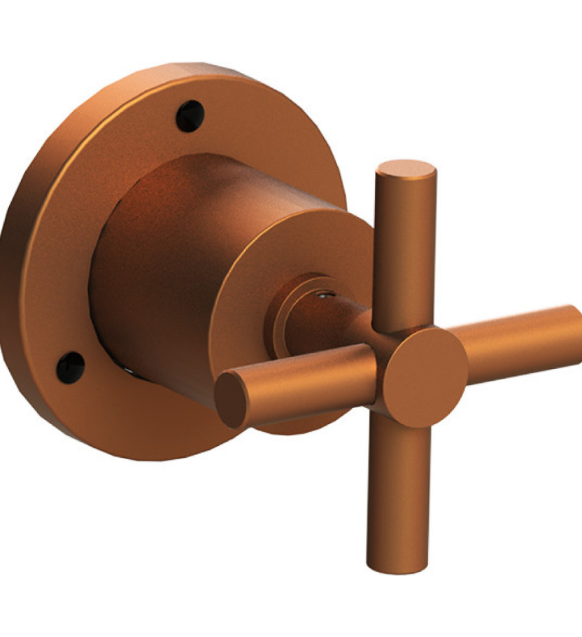 Rubinet T2SGNC Temperature Control Valve With Stop Seperate Three Way Diverter With Shut Off In Between Function Trim Only