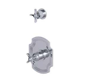 Rubinet T2SRVL Temperature Control Valve With Stop Seperate Three Way Diverter With ShutOffIn Between Functions, Trim Only