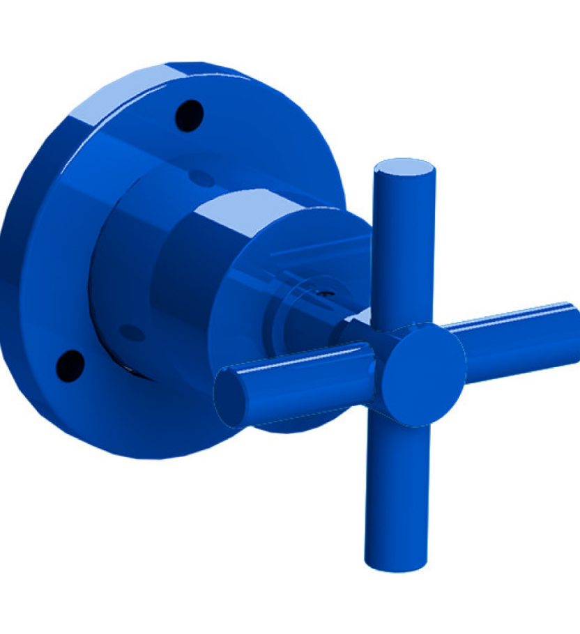 Rubinet T2XGNC Two Way Diverter With ShutOff Trim Only