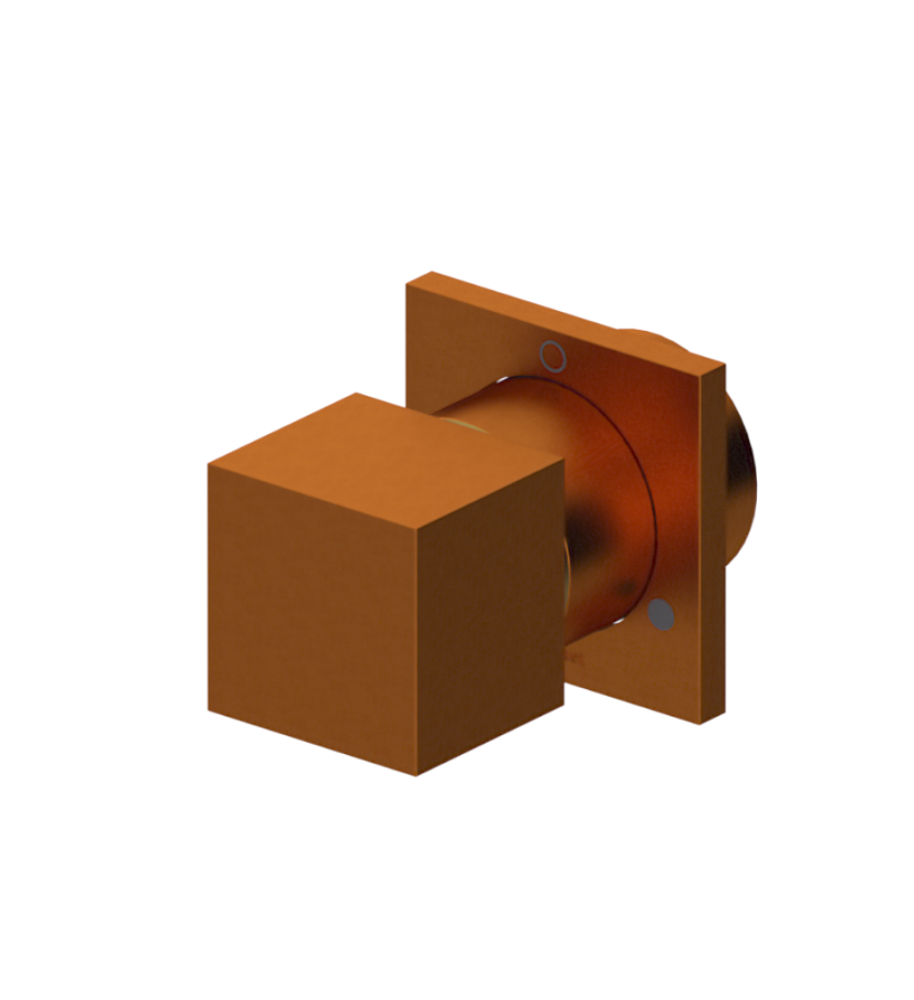 Rubinet T2XRSQ Two Way Diverter With ShutOff, Trim Only