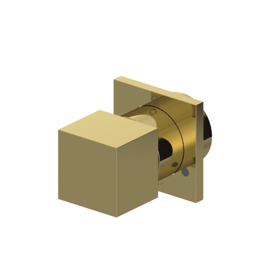 Rubinet T2XRSQ Two Way Diverter With ShutOff, Trim Only