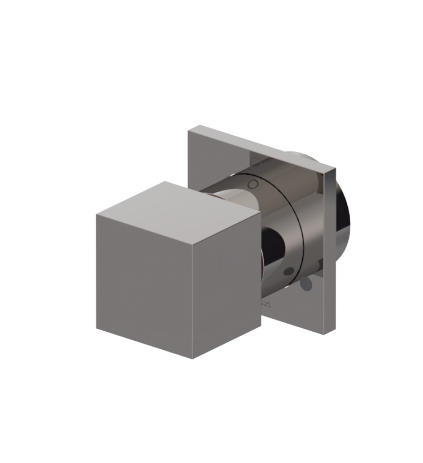 Rubinet T2XRSQ Two Way Diverter With ShutOff, Trim Only