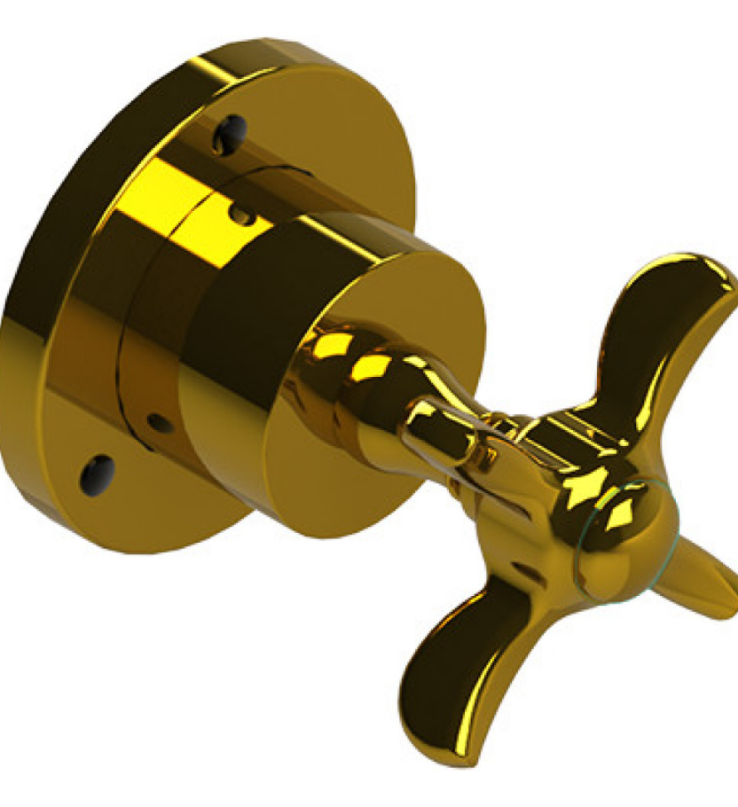 Rubinet T2XRVC Two Way Diverter With ShutOff, Trim Only