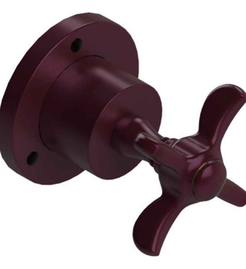 Rubinet T2XRVC Two Way Diverter With ShutOff, Trim Only