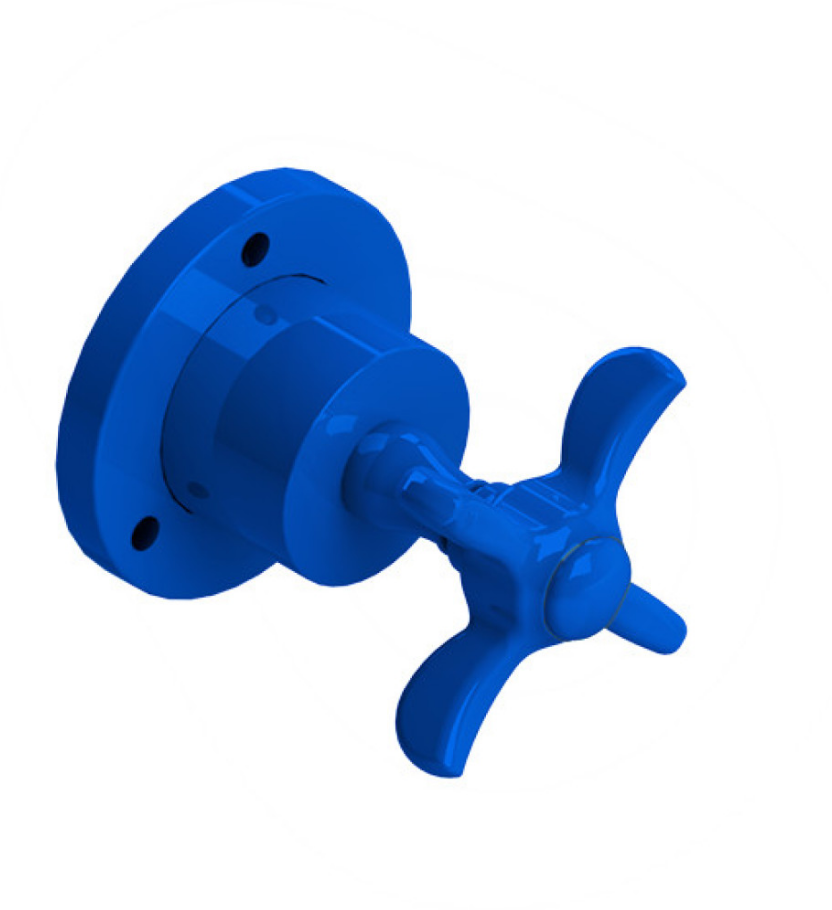 Rubinet T2XRVC Two Way Diverter With ShutOff, Trim Only