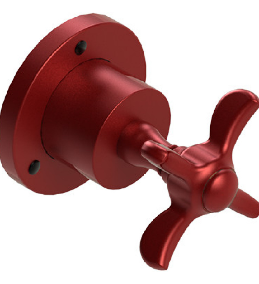Rubinet T2XRVC Two Way Diverter With ShutOff, Trim Only