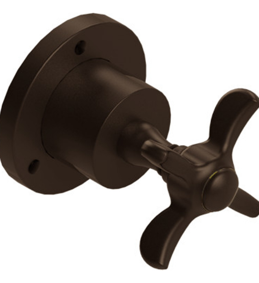 Rubinet T2XRVC Two Way Diverter With ShutOff, Trim Only