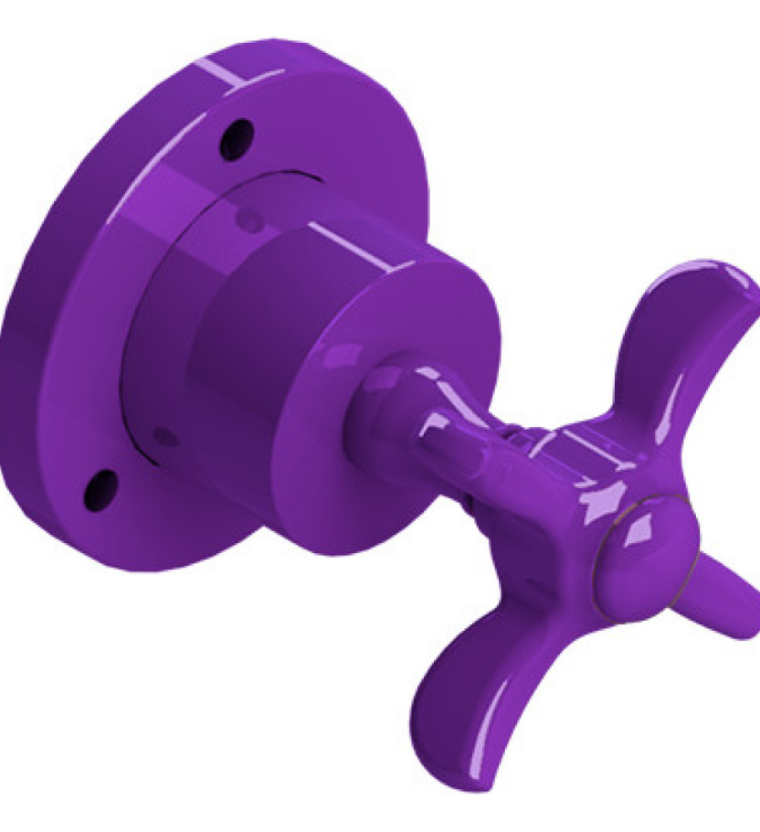 Rubinet T2XRVC Two Way Diverter With ShutOff, Trim Only