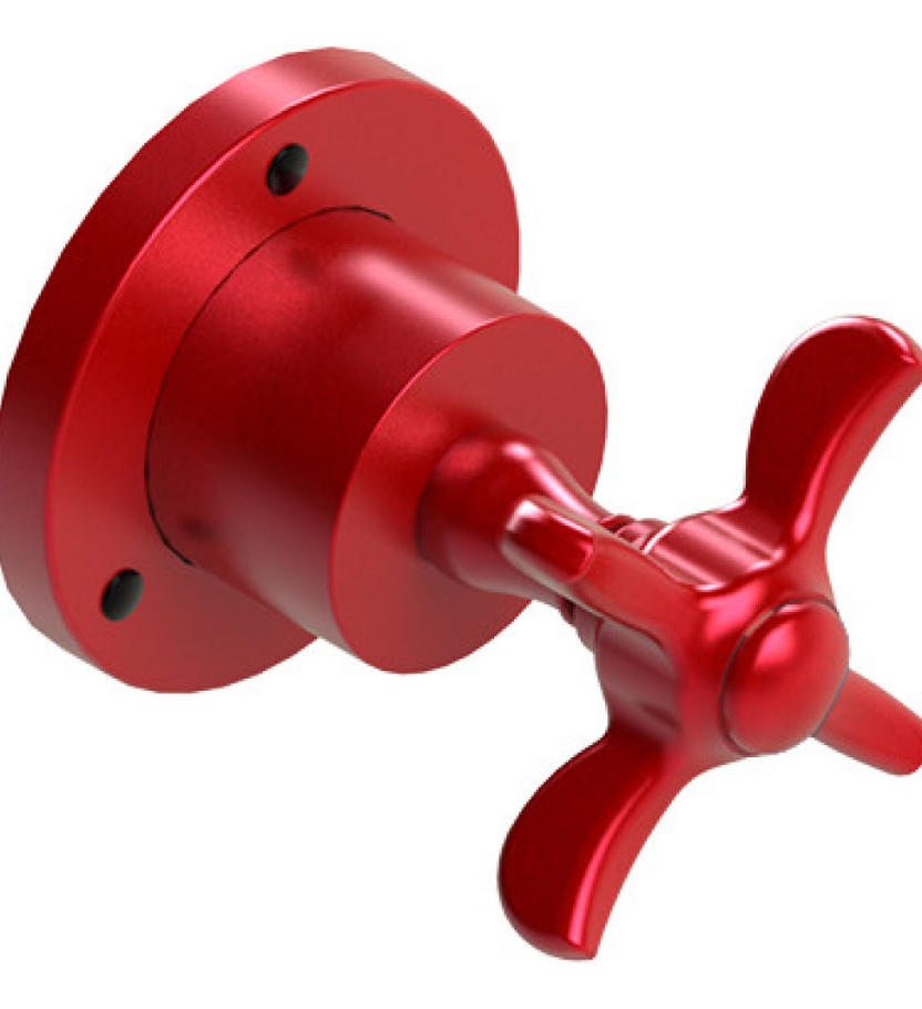 Rubinet T2XRVC Two Way Diverter With ShutOff, Trim Only