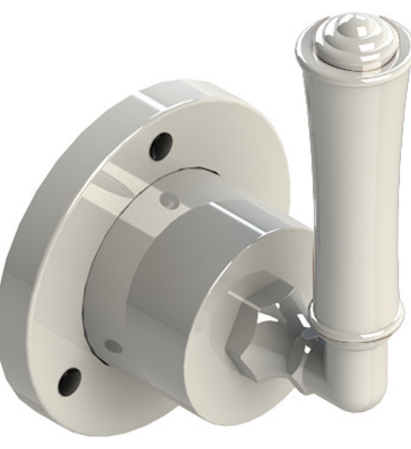 Rubinet T2XRVL Two Way Diverter With ShutOff, Trim Only
