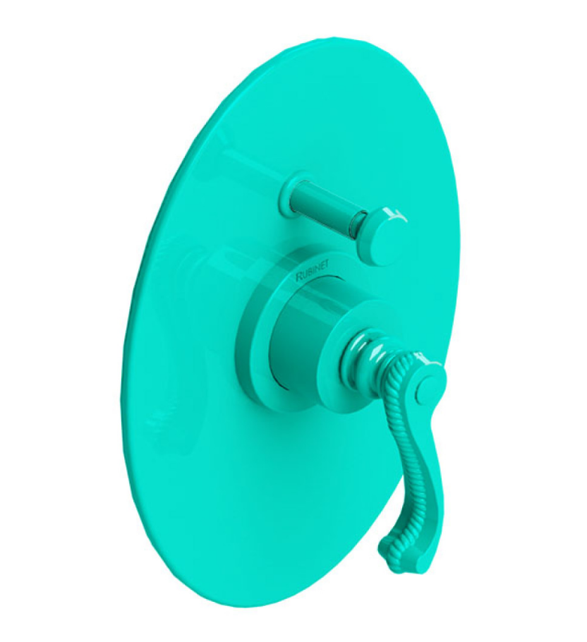 Rubinet T2YETL Pressure Balance Shower Valve With Stop Two Way Diverter Trim Only