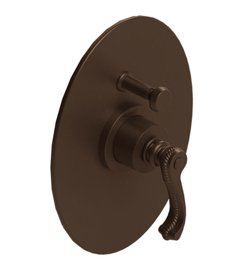 Rubinet T2YETL Pressure Balance Shower Valve With Stop Two Way Diverter Trim Only