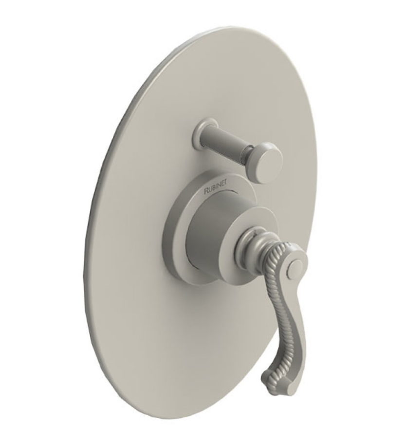 Rubinet T2YETL Pressure Balance Shower Valve With Stop Two Way Diverter Trim Only