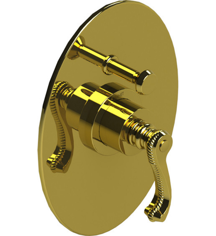 Rubinet T2YETL Pressure Balance Shower Valve With Stop Two Way Diverter Trim Only