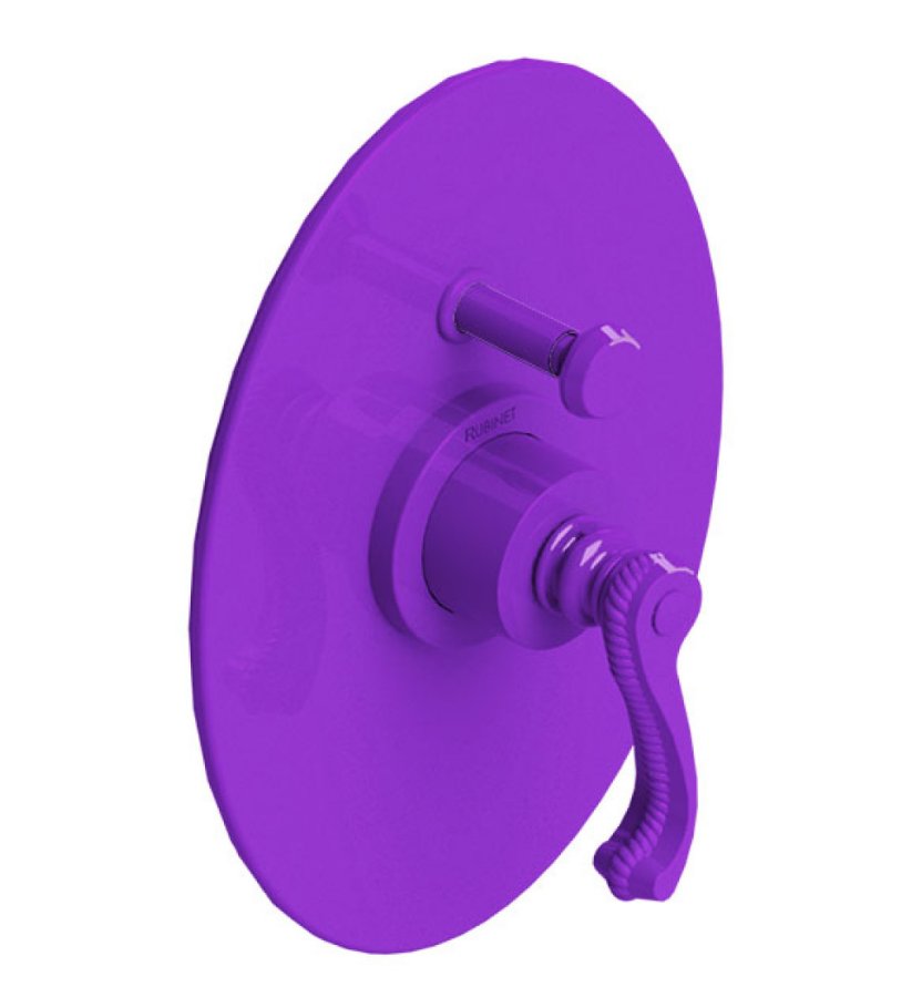 Rubinet T2YETL Pressure Balance Shower Valve With Stop Two Way Diverter Trim Only