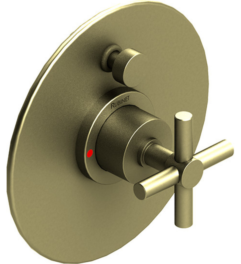 Rubinet T2YGNC Pressure Balance Shower Valve With Stop Two Way Diverter Trim Only - Parent