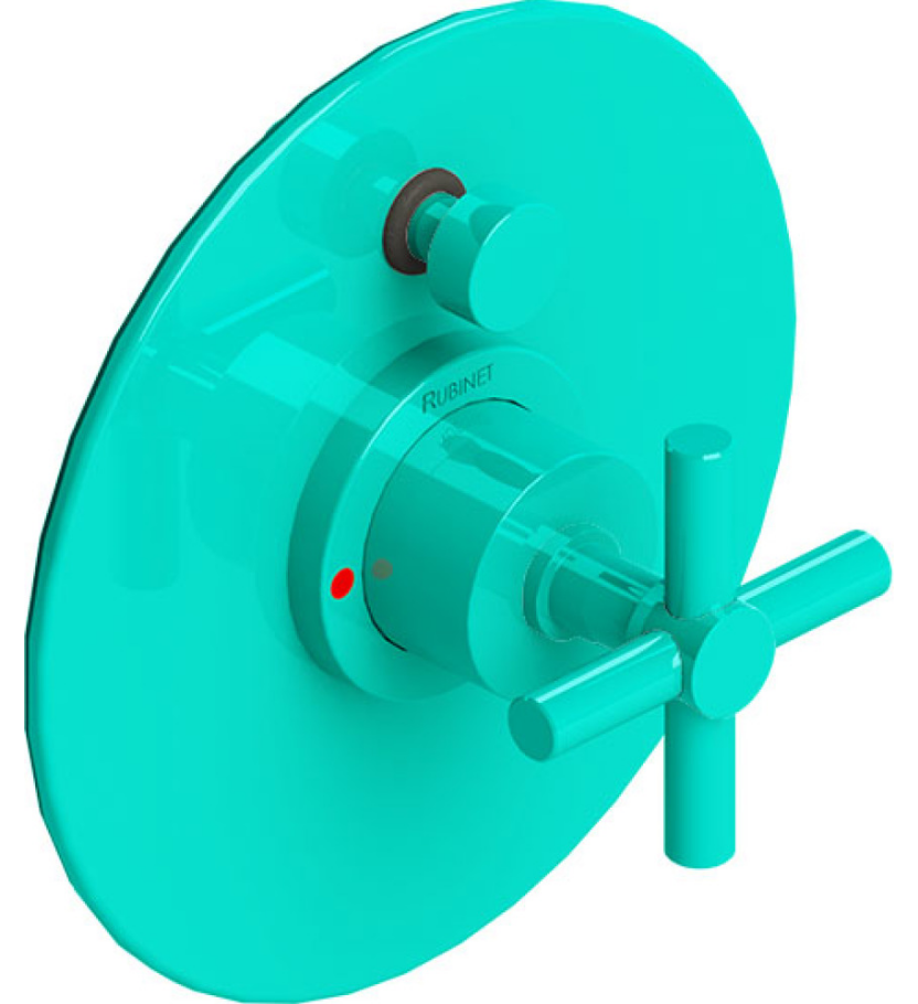 Rubinet T2YGNC Pressure Balance Shower Valve With Stop Two Way Diverter Trim Only