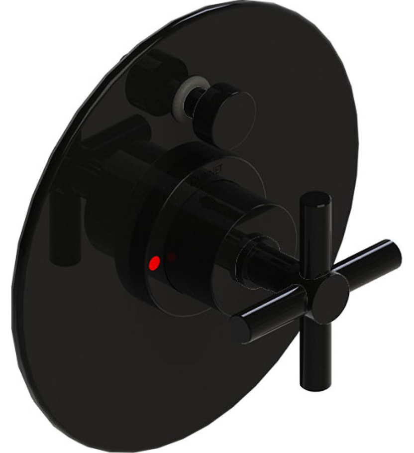 Rubinet T2YGNC Pressure Balance Shower Valve With Stop Two Way Diverter Trim Only