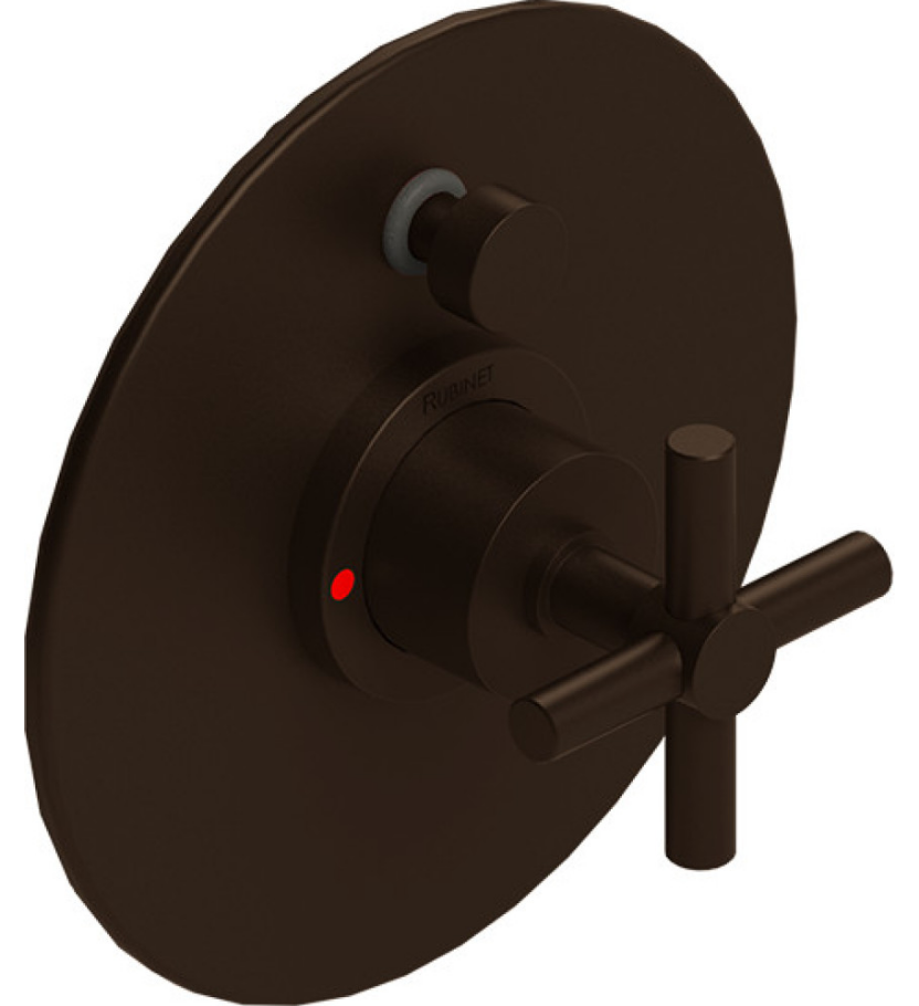 Rubinet T2YGNC Pressure Balance Shower Valve With Stop Two Way Diverter Trim Only