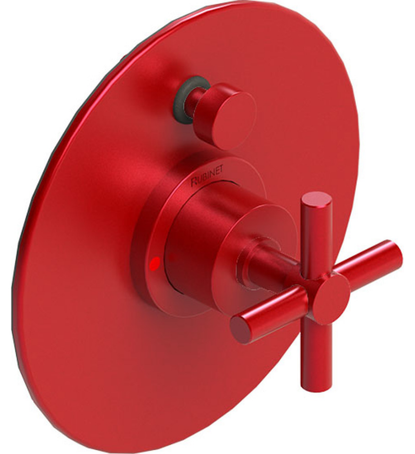Rubinet T2YGNC Pressure Balance Shower Valve With Stop Two Way Diverter Trim Only