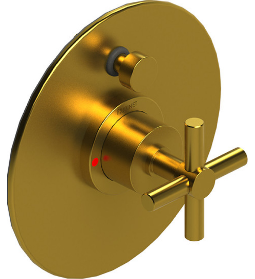 Rubinet T2YGNC Pressure Balance Shower Valve With Stop Two Way Diverter Trim Only