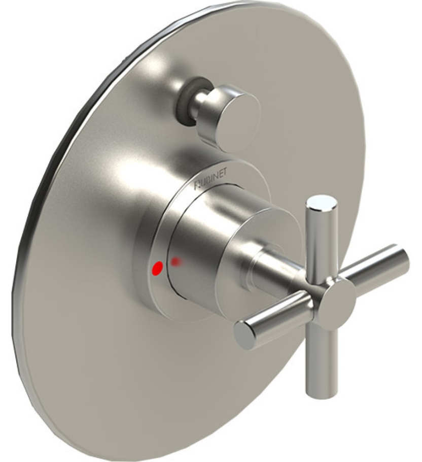 Rubinet T2YGNC Pressure Balance Shower Valve With Stop Two Way Diverter Trim Only