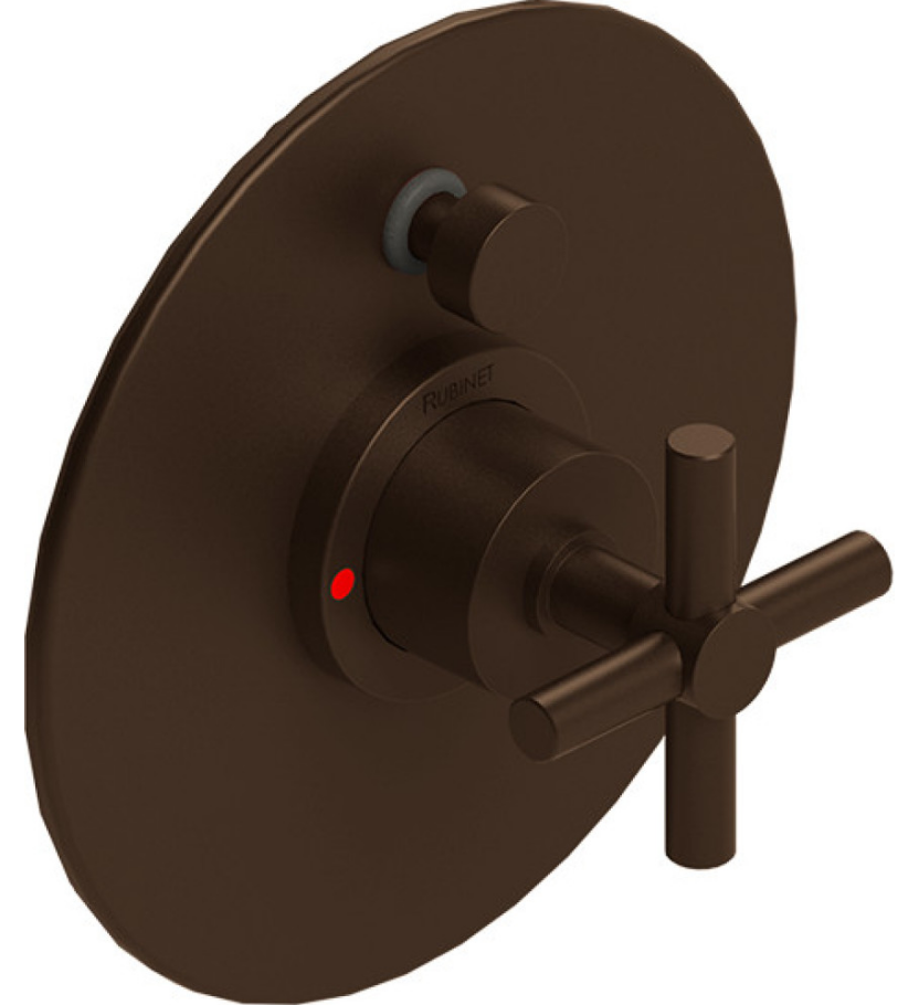 Rubinet T2YGNC Pressure Balance Shower Valve With Stop Two Way Diverter Trim Only