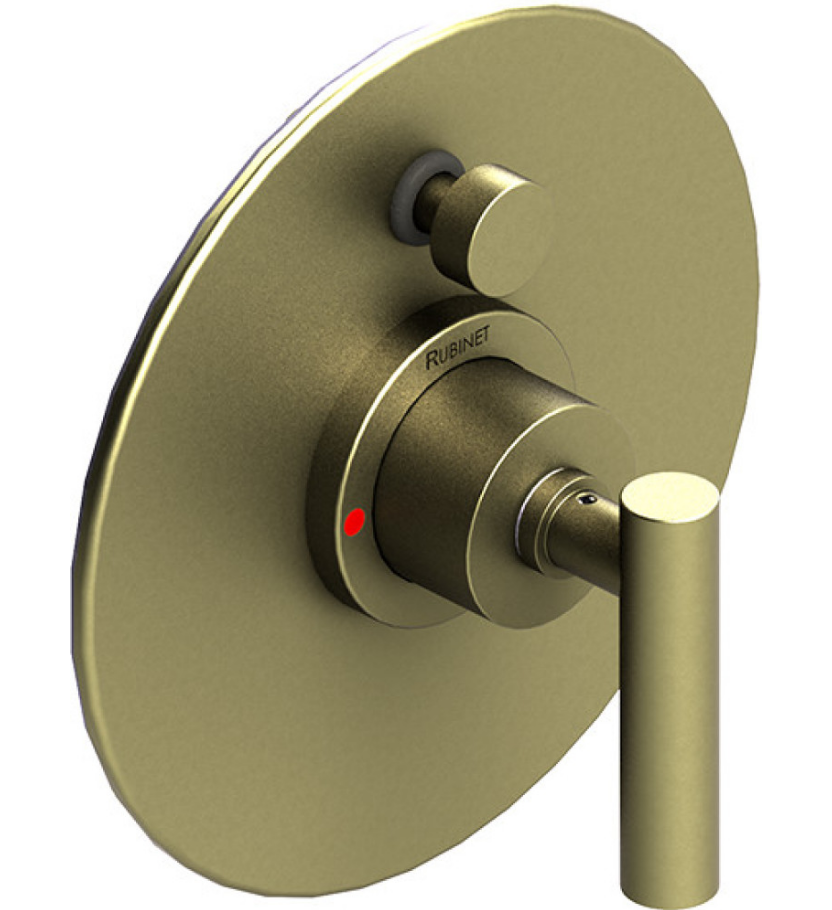 Rubinet T2YGNL Pressure Balance Shower Valve With Stop Two Way Diverter Trim Only - Parent