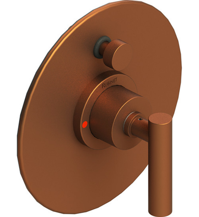 Rubinet T2YGNL Pressure Balance Shower Valve With Stop Two Way Diverter Trim Only