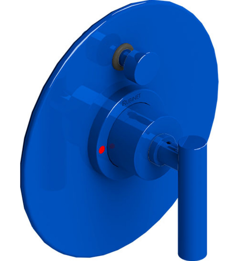 Rubinet T2YGNL Pressure Balance Shower Valve With Stop Two Way Diverter Trim Only