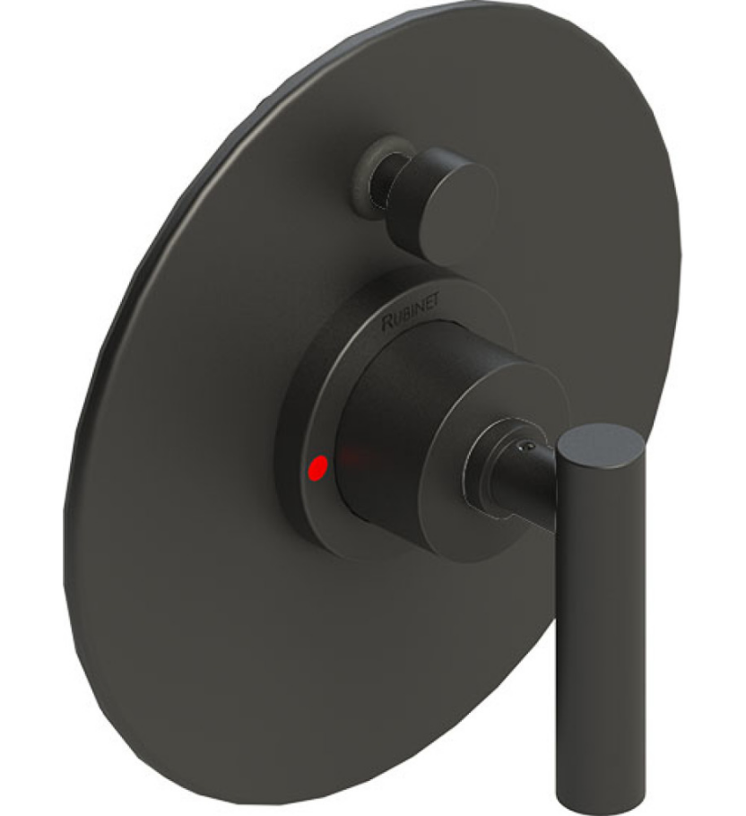 Rubinet T2YGNL Pressure Balance Shower Valve With Stop Two Way Diverter Trim Only