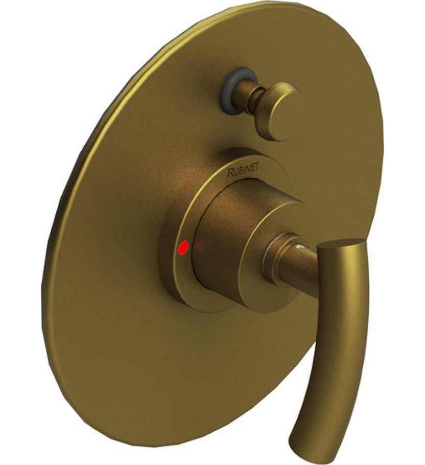 Rubinet T2YHOL Pressure Balance Shower Valve With Stop Two Way Diverter, Trim Only - Parent