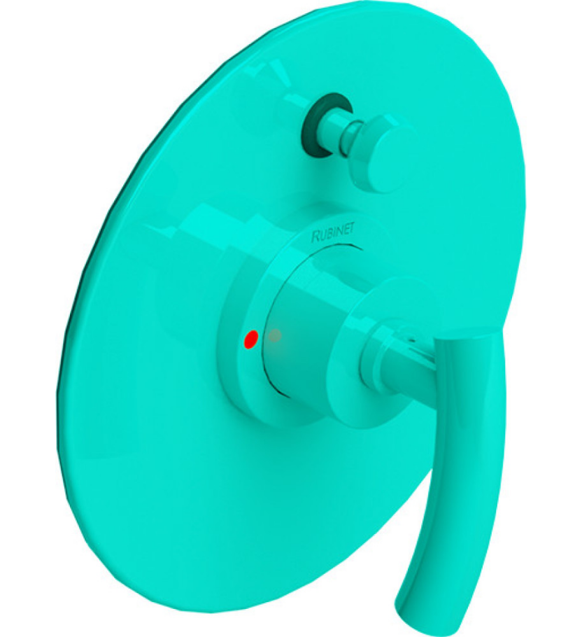 Rubinet T2YHOL Pressure Balance Shower Valve With Stop Two Way Diverter, Trim Only