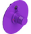 Rubinet T2YHOR Pressure Balance Shower Valve With Stop Two Way Diverter, Trim Only