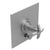 Rubinet T2YLAC Pressure Balance Shower Valve With Stop Two Way Diverter Trim Only