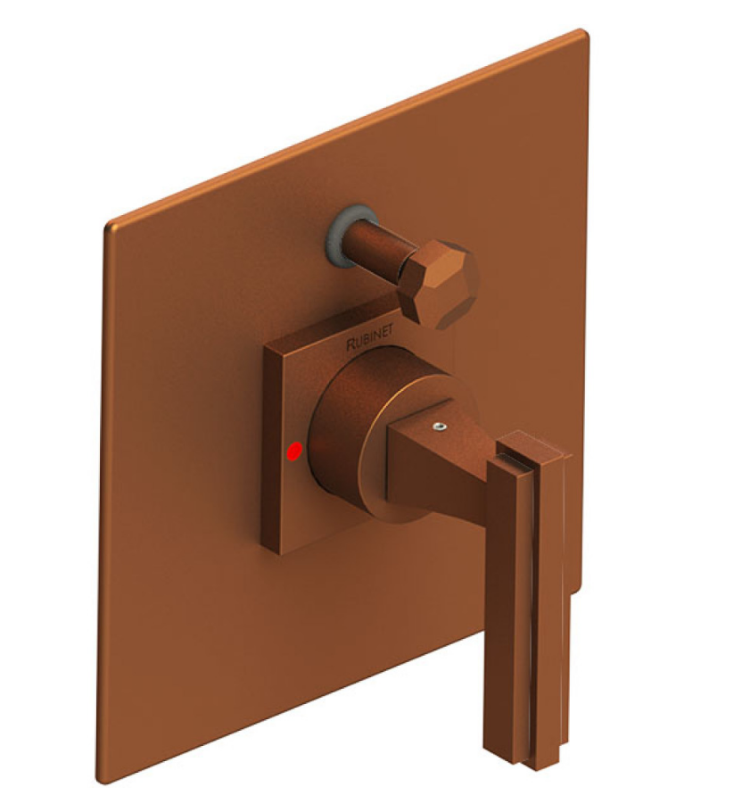 Rubinet T2YMQL Pressure Balance Shower Valve With Stop Two Way Diverter Trim Only